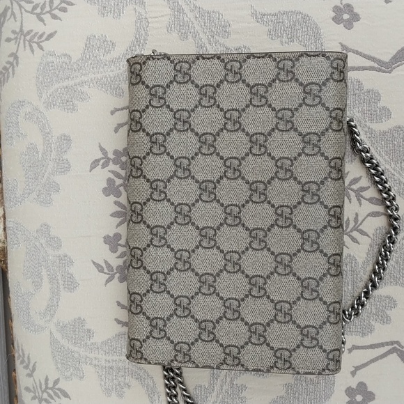 GUCCI DIONYSUS GG SUPREME CHAIN WALLET WOC CROSSBODY BAG - Picture 5 of 10